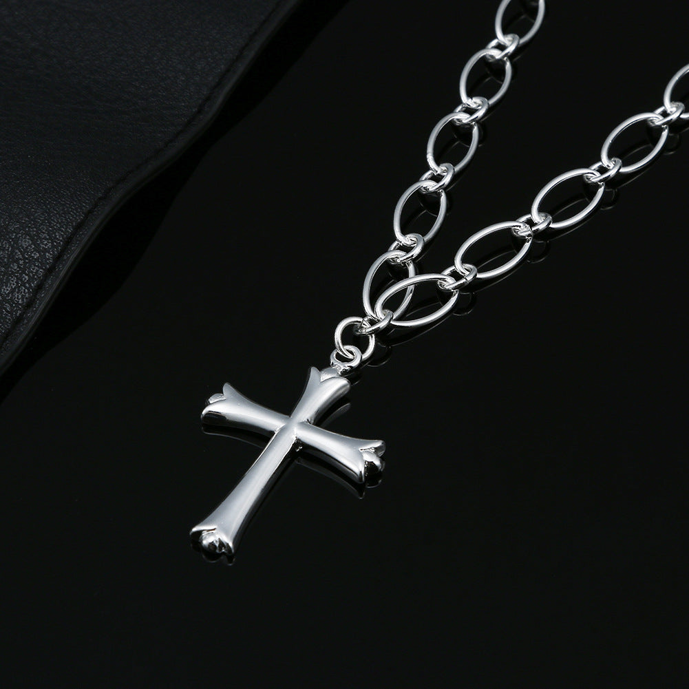 Fashion Silver-plated Cross Necklace